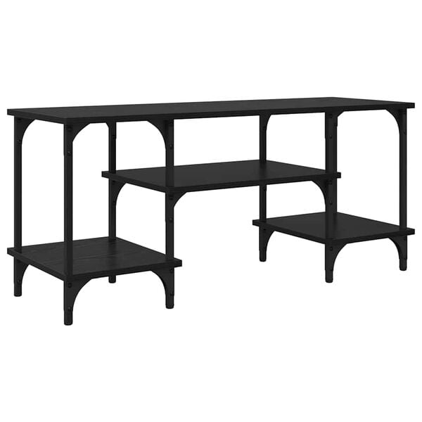 vidaXL TV Cabinet Black Oak 102 x 35 x 45.5 cm