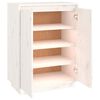 vidaXL Shoe Cabinet White 60x35x80 cm Solid Wood Pine