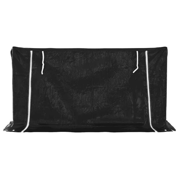 vidaxL Firewood Rack with Rain Cover 200.5x60.5x110.5 cm Galvanised Steel