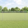 vidaXL Fence with Post Silver 1 x 25 m Steel