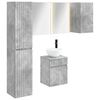 vidaXL Bathroom Cabinet Set 5 pcs Concrete Grey 43 x 11.5 x 60.5 cm