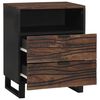 vidaXL Bedside Cabinet Walnut 50 x 33 x 62 cm Solid Acacia wood