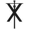 vidaXL Dining Table Leg Spider Shape Black 120x68x(72-73) cm Steel
