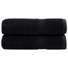 vidaXL Premium Hand Towels SOLUND 2 pcs Black 50x100 cm 600 gsm