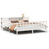 vidaXL Bookcase Bed without Mattress White 180x200 cm Super King Solid Wood Pine