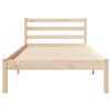 vidaXL Bed Frame Brown 215.5 x 105.5 x 69.5 cm Solid Pine Wood