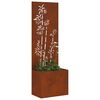 vidaXL Garden Privacy Screen Floral Rusty 50 x 140 cm Weathering steel