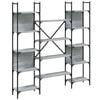 vidaXL Bookshelf Grey Sonoma 155.5x24x166.5 cm Engineered Wood