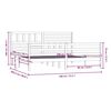 vidaXL Bed Frame without Mattress White 180x200 cm Super King Solid Wood