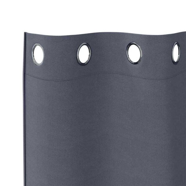 vidaXL Blackout Curtains with Rings 2 pcs Anthracite 175 x 140 cm
