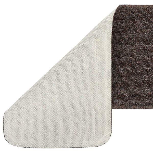 vidaXL Anti Slip Stair Mats 15 pcs 60x25 cm Brown Rectangular