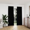 vidaXL Blackout Curtains 2 pcs with Hooks Velvet Black 140x225 cm