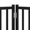 vidaXL Dog Gate with Door Foldable 12 Panels Black 960 cm Poplar Wood
