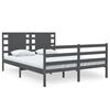 vidaXL Bed Frame without Mattress Grey 140x200 cm Solid Wood Pine