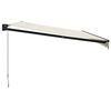 vidaXL Retractable Awning Cream 5x3 m Fabric and Aluminium
