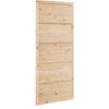 vidaXL Barn Door Natural 90 x 2.5 x 208 cm Solid Pine Wood