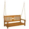 vidaXL Garden Swing Bench Natural 110 x 56 x 58 cm Solid Acacia Wood