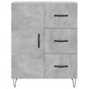 vidaXL Highboard Concrete Grey 69.5x34x180 cm Engineered Wood