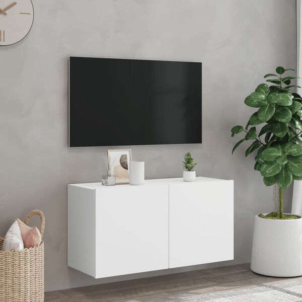vidaXL TV Cabinet Wall-mounted White 80x30x41 cm