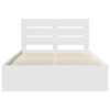 vidaXL Bed Frame with Headboard White 150 x 200 cm Solid Pine Wood