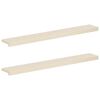 vidaXL Window Sills 2 pcs White 110 x 15 x 2 cm Solid Oak Wood