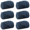 vidaXL Throw Blankets 6 pcs Navy Blue 200 x 150 cm Fleece