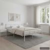 vidaXL Bed Frame without Mattress White Metal 120x200 cm