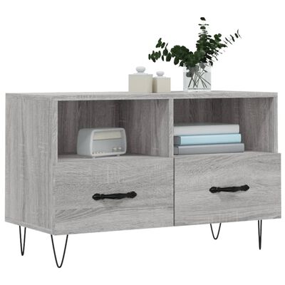 vidaXL TV Cabinet Grey Sonoma 80x36x50 cm Engineered Wood