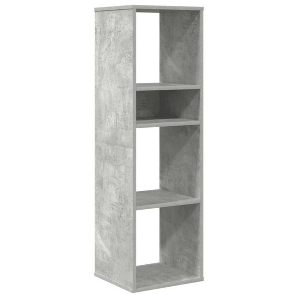 vidaXL Book Cabinet Concrete Grey 34x31x112 cm Engineered Wood