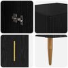 vidaXL Highboard 2 pcs Black Oak Glass
