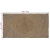 vidaXL Area Rugs Rectangular Grey 80 x 150 cm Jute