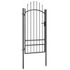 vidaXL Garden Gate Woerden Steel 1x2 m Black