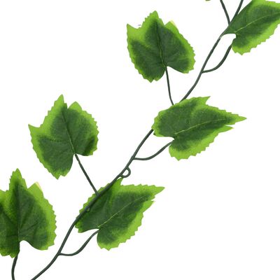 vidaXL Artificial Leaves Grape 5 pcs Green 300 cm