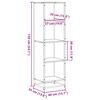 vidaXL Book Cabinet Grey Sonoma 40x35x139 cm Engineered Wood