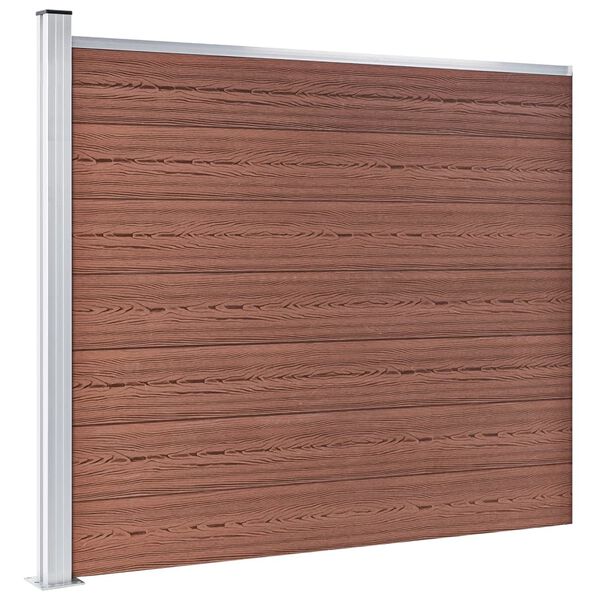 vidaXL Fence Panel Set WPC 353x146 cm Brown
