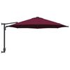 vidaXL Garden Parasol Red and Black 248 x 248 x 148 cm