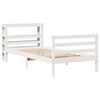 vidaXL Bed Frame without Mattress White 75x190 cm Small Single Solid Wood Pine