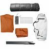 vidaXL Family Tent 9-Person Grey and Orange Quick Release Waterproof