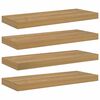 vidaXL Wall Shelf 4 pcs Brown 60 x 23.5 x 3.8 cm Engineered Wood