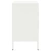 vidaXL Bedside Cabinet White 36x39x68 cm Steel