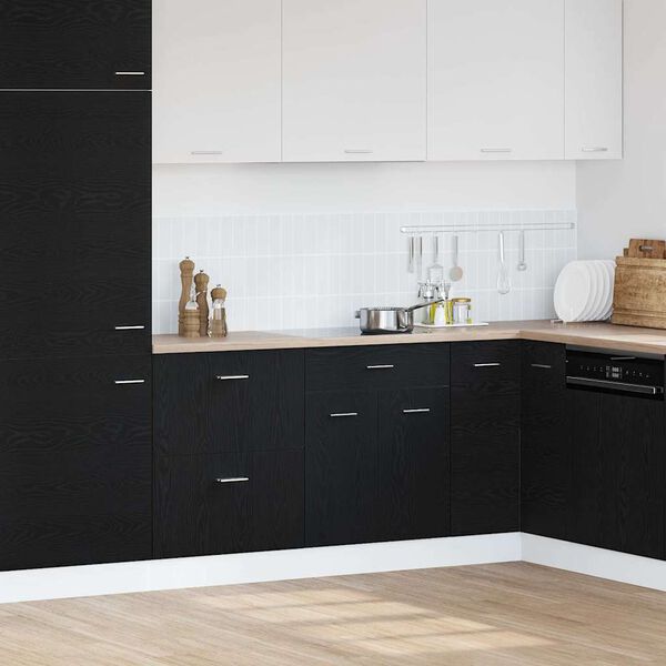 vidaXL Hanging Cabinet Black Oak 60 x 46 x 81.5 cm Engineered Wood