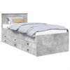 vidaXL Daybed Concrete Grey and Black 100 x 200 cm Engineered Wood
