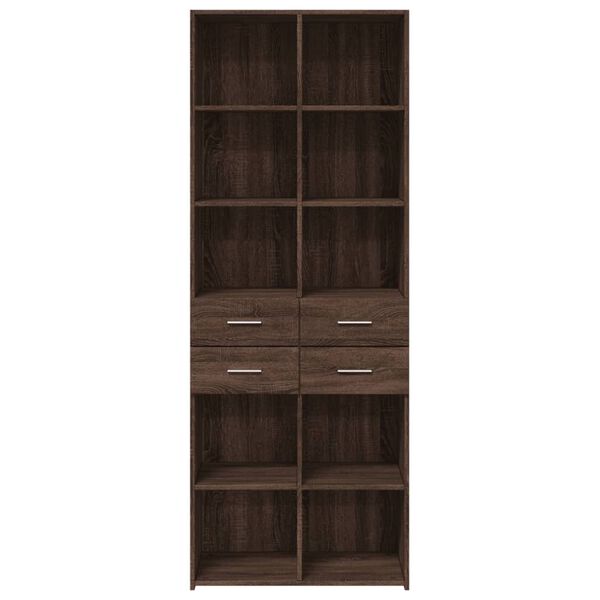 vidaXL Highboard Brown Oak 70x42.5x185 cm Engineered Wood