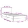 vidaXL Bed Frame without Mattress Black 100x200 cm
