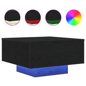 vidaXL Coffee Table Black Oak 55 x 55 x31 cm Engineered Wood