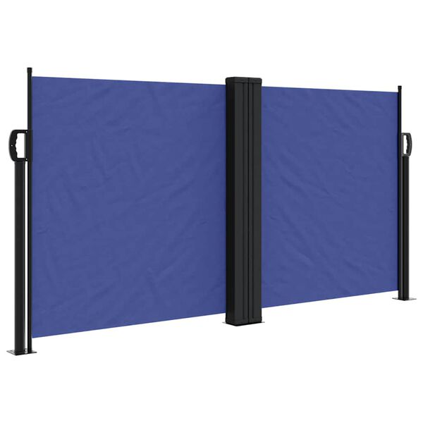 vidaXL Retractable Side Awning Blue 120x600 cm