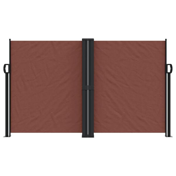 vidaXL Retractable Side Awning Brown 140x1200 cm