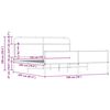 vidaXL Metal Bed Frame without Mattress Sonoma Oak 193x203 cm