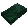 vidaXL Faux Rabbit Fur Blanket Olite 4 pcs Dark Green 130 x 150 cm