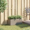vidaXL Garden Planter with 2 Pots Grey 72x30x32 cm Poly Rattan